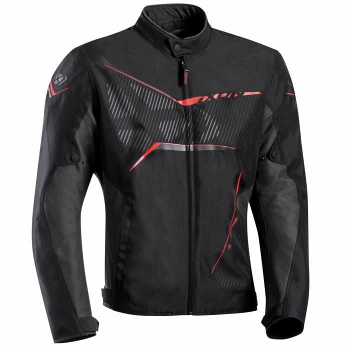 Blouson moto Ixon slash - noir/gris/rouge - 3XL