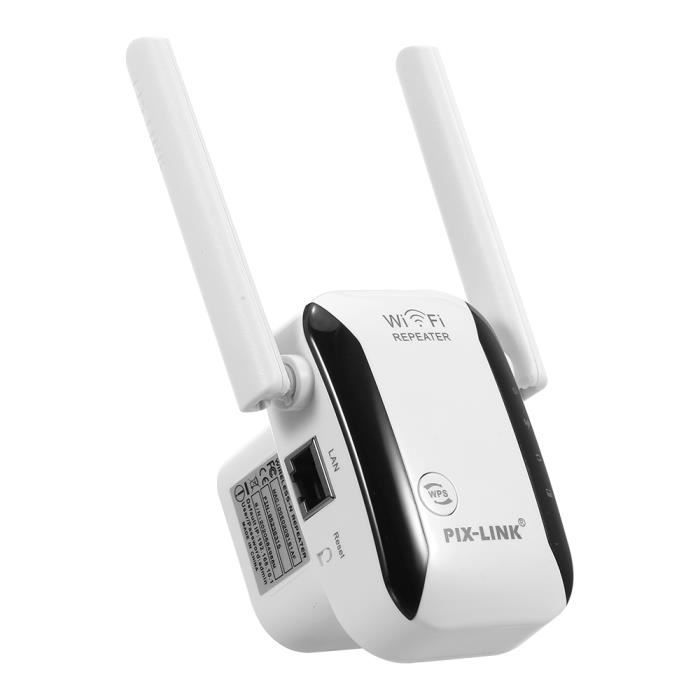 Amplificateur de Signal WiFi Répéteur sans fil Répéteur WiFi 300M Répéteur WiFi Extension de plage WiFi avec deux antennes pour pr