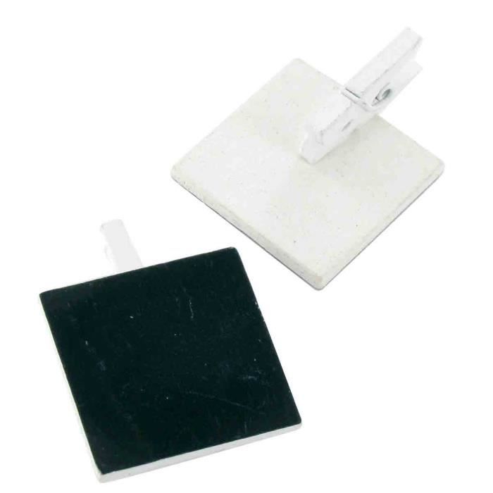 Pinces ardoise carré 3 x 3 cm x 8 pcs - MegaCrea {couleur}