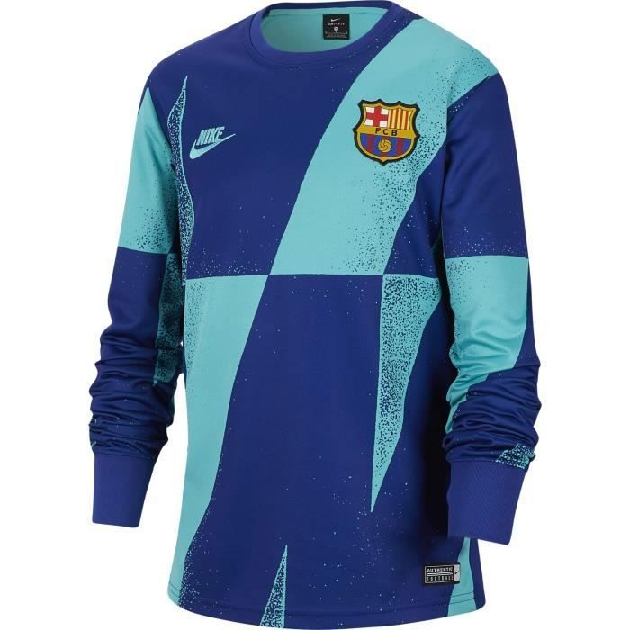 Maillot Nike Barcelone Pre-match 2019-20 bleu vert enfant
