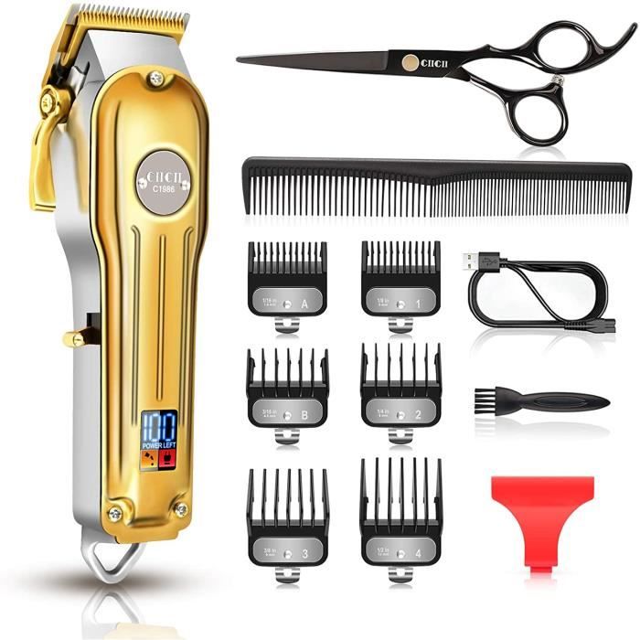 Tondeuse Cheveux Hommes, CIICII Tondeuse Cheveux Professionnelle Sans Fil, Tondeuse à Cheveux Homme, Tondeuse Barbe Homme Rechargeab