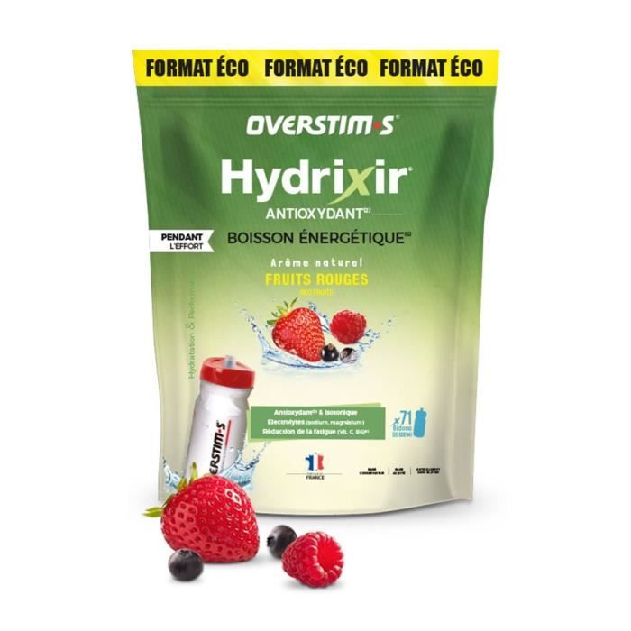 OVERSTIMS - Hydrixir Antioxydant - Hydratation & maintien des performances - Fruits rouges - Sachet 3kg