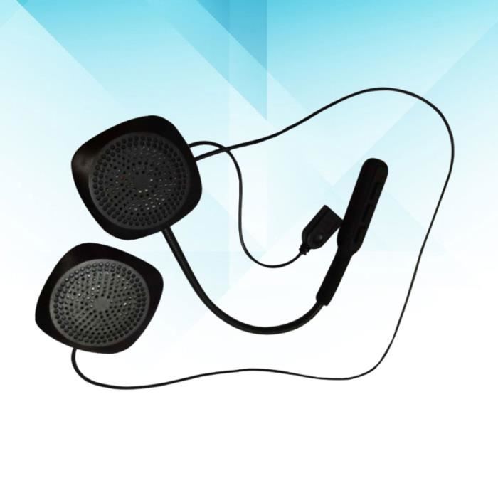 Casque Sans Fil Avec Microphone Musique Stéréo Pour Moto (Noir) intercom - kit communication confort conducteur passager
