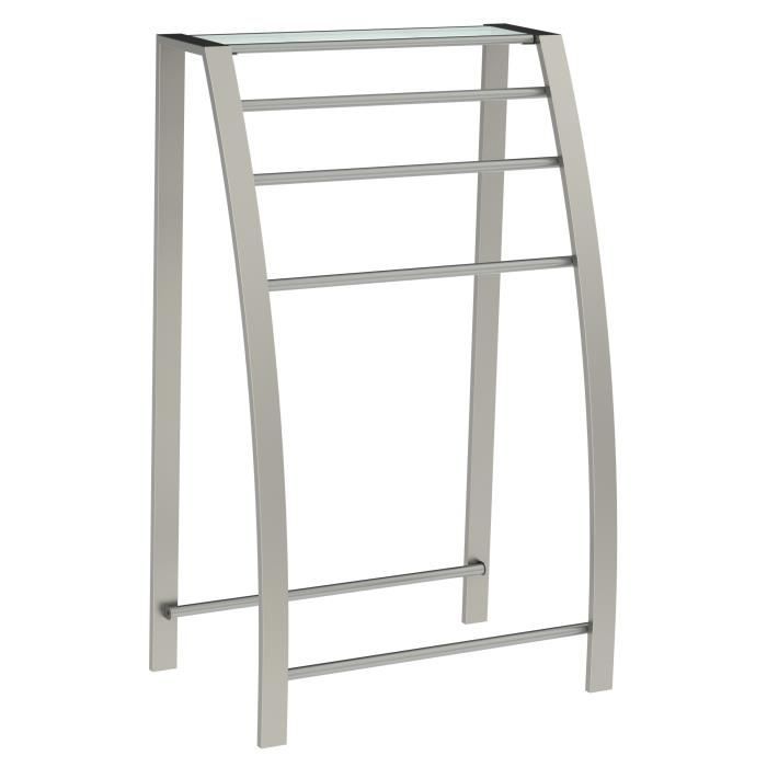 Porte-serviette en alu laqué 3 barres à poser LOFT-GAME