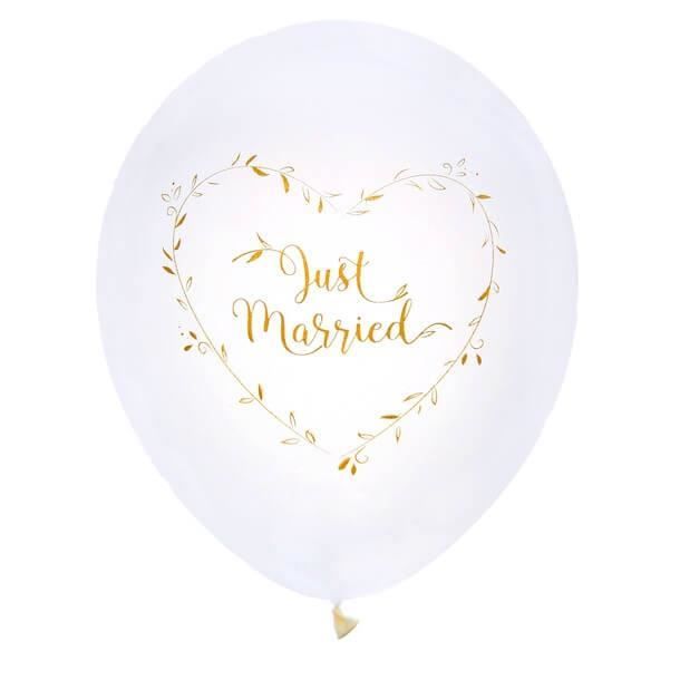 Ballon mariage or Just Married en latex (x8) REF/6261