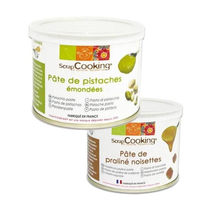 Pâte de pistache 200 g + pâte de noisette 200 g