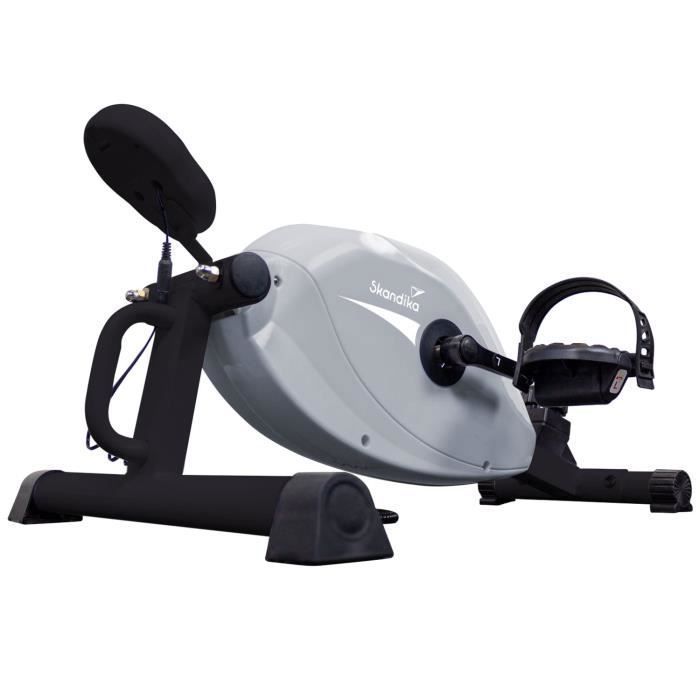 Skandika Liten - Vélo D'appartement - Mini Vélo - Console - Frein Magnétique Robuste - 8 Niveaux De Résistance - Gris