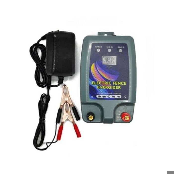 Électrificateur De Clôture 12V - Portée 10 Km - Puissance 1.5J - Écran LCD - Pour Animaux (Chevaux, Vaches, Sangliers...)