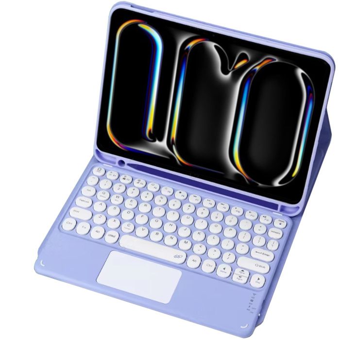 Étui clavier Bluetooth avec pavé tactile pour iPad Pro 11 Gen5 (violet)