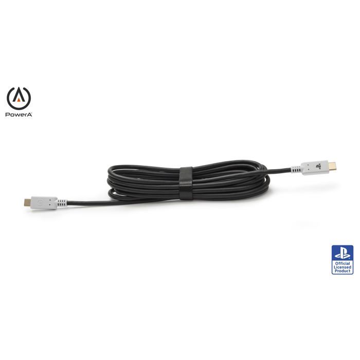 Câble USB C pour PlayStation 5 PowerA 10 pieds Charge et jeu Compatible DualSense Compatible DualSense Edge