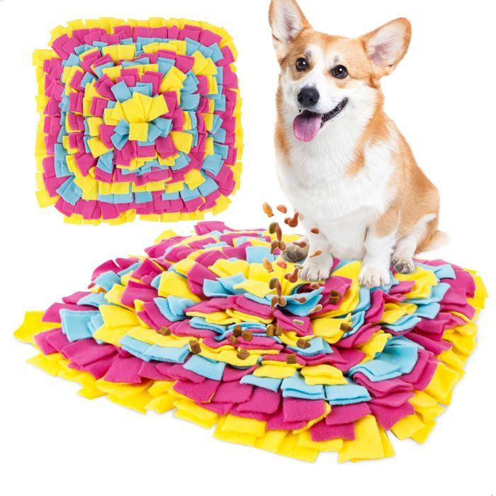 Comparer les prix de Tapis fouille chien polaire - 1 35x35cm jeu intelligence chiot lapin lavable - Multicolore Aucuneary