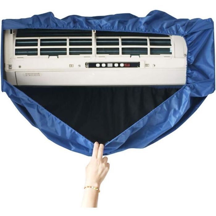 Sac nettoyage climatiseur fendue étanche - 1 Housse vidange sortie maison chambre bureau maintenance - Bleu Aucuneary