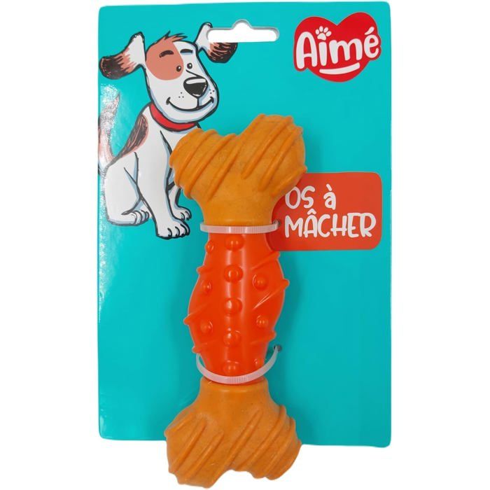 Aimé - Jouet Chien Bambone - Os à Macher pour Chien en Caoutchouc - 15 CM Aimé - Jouet Chien Bambone - Os à Macher pour Chien en Caoutchouc - 15 CM