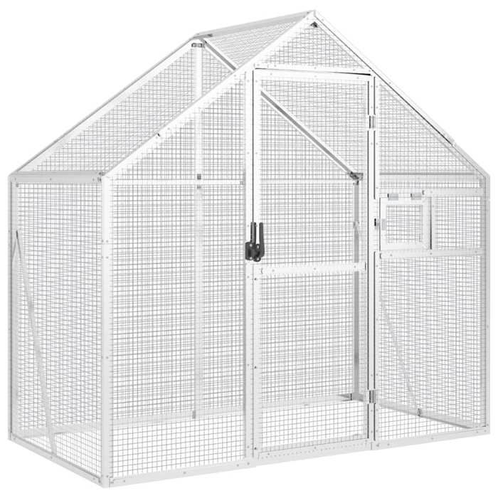 （Haute qualité）Argent Volière argenté 179x100x185cm aluminiumPoids 15.34 Kg_323140
