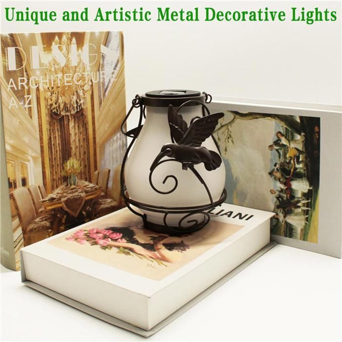 ARAMOX Lumières de lanterne à flamme solaire Lanterne à flamme solaire lumières flammes vacillantes luminaire decorative libellule