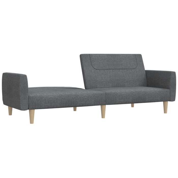 Canapé-lit - SOFA 2 en 1 - à 2 places - gris clair tissu - (par siège) : 110 kg C2779