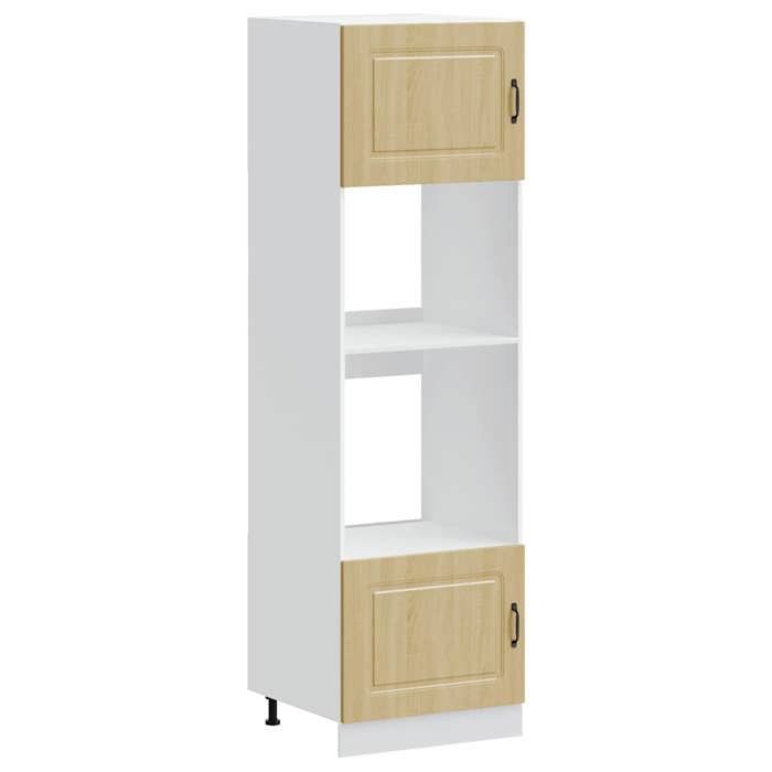 Armoires de four Kalmar - vidaXL - bois dingénierie - chêne sonoma - pieds réglables - sans plan de travail - 60 x 57 x 207 cm twq2