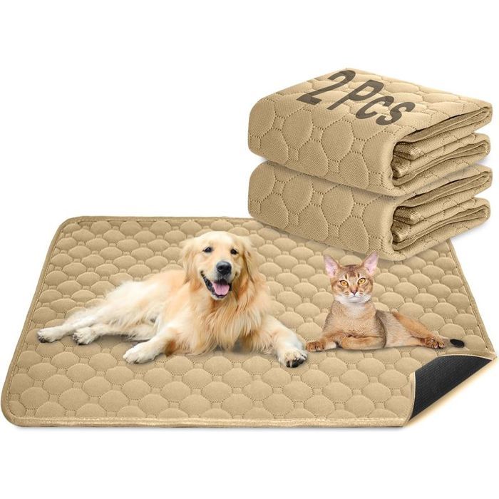 2pcs tapis dentraînement pour chien et chat Extra puissant Imperméable et antidérapant Lavable et réutilisable Pour chiots et