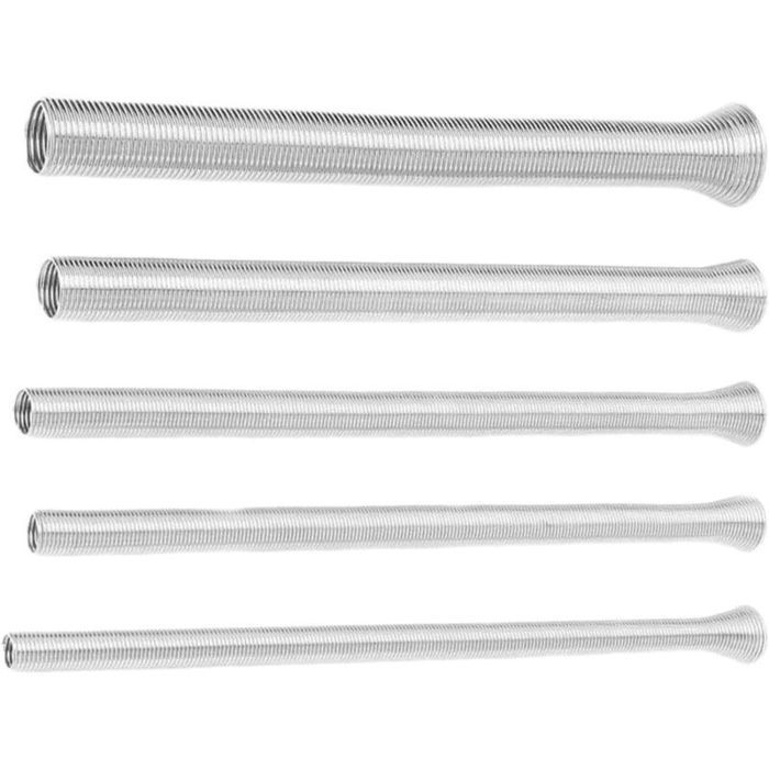 Kit de cintreuse à ressort 5 pièces pour tubes en cuivre 1/4 5/16 3/8 1/2 5/8 210 mm pour cintrer les tubes en cu