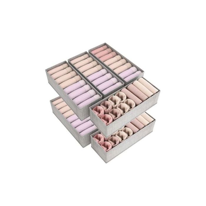 Lifewit Lot de 8 Organisateur Tiroir pour Commode Separateur de Tiroir Pliable Boite Rangement Vetement Panier Rangement pour