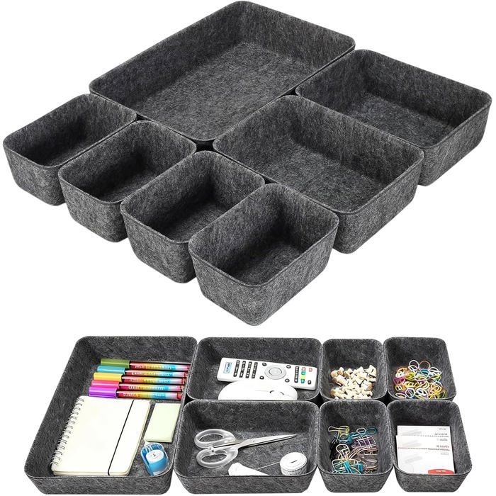 ganisateur Rangement Cuisine 7 Pièces Tiroir Feutre Bureau  en pour Salle de Bain Compartiment Vêtements Accessoir CARNET DE NOTES