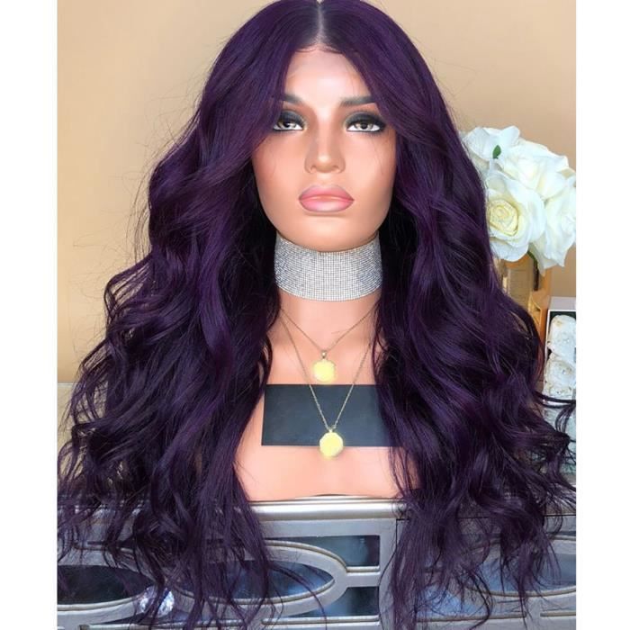Perruque de cheveux boucl s de longueur moyenne pour femme