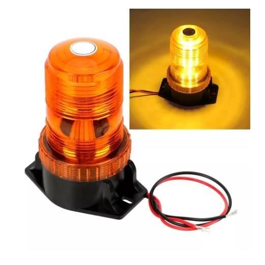 Gyrophare 30 LED 6W Éclairage Stroboscopique Orange pour Camion