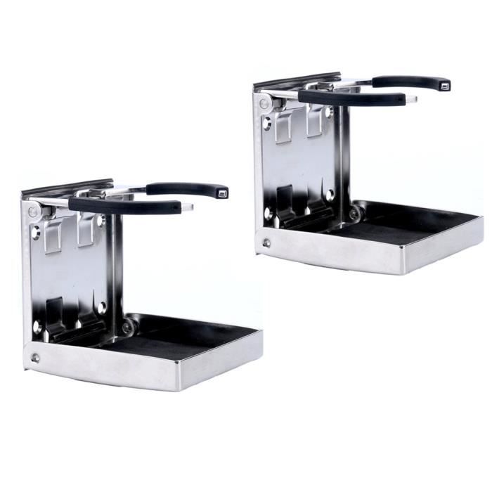 Lot de 2/ boissons Porte-bouteille pliable bo/îte Support porte-gobelet plastique blanc voiture bateau