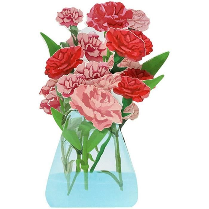 Carte Fleur Pop-Up,Panier de Fleurs Coloré,Carte de Vœux Pop-up avec  Bouquet de Fleurs,Carte d'anniversaire avec Enveloppe Car[379] - Cdiscount  Beaux-Arts et Loisirs créatifs