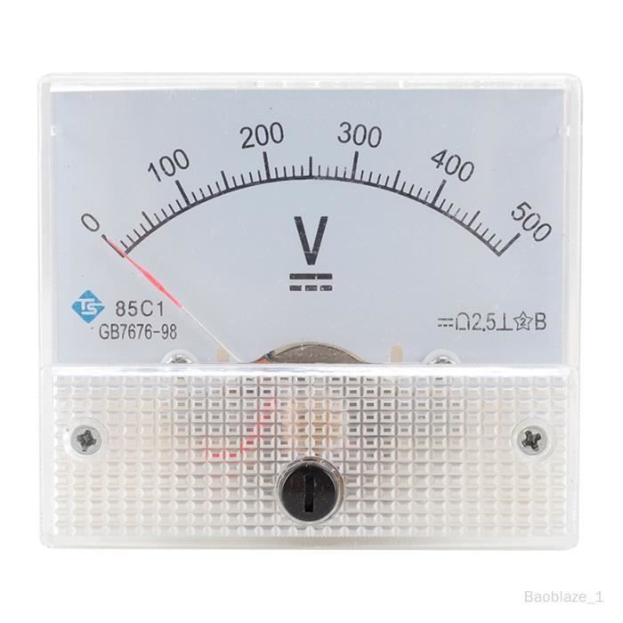 Voltmètre 85C1 DC 0-100V 0-300V 0-500V Rectangulaire Classe 2.5 Panneau  Analogique Volt Voltmètre Jauge - DC 0-500 V Baoblaze - Cdiscount Bricolage
