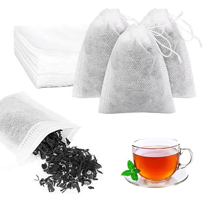 NEPAK 600 Sachets Filtre à Thé - 5x7cm - Jetables - Pour Thé/Café/Herbes