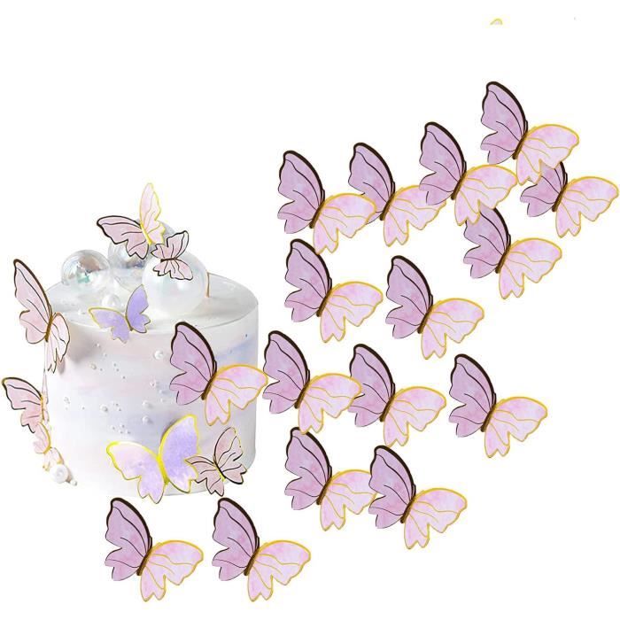 Deco Gateau Papillon, 30 Pièces, Papillon Violet, Deco Anniversaire Violet,  Anniversaire Papillon, Topper Happy Birthday, Po[u3509] - Cdiscount Maison