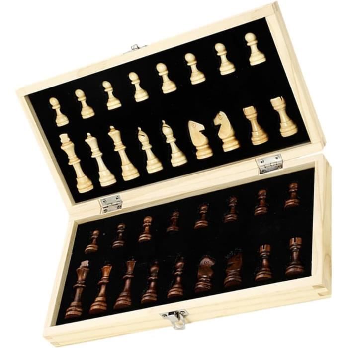 Jeu d'échecs et échiquier en bois , Backgammon et Jeu de Dames – L