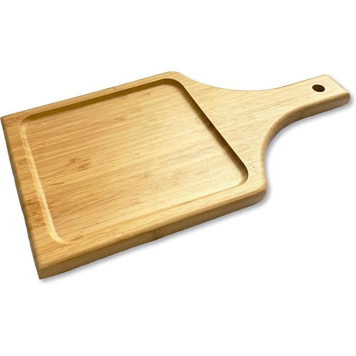 Planche à Découper Et Service En Bambou, Forme De Maison, 30 X 30 Cm, Marron