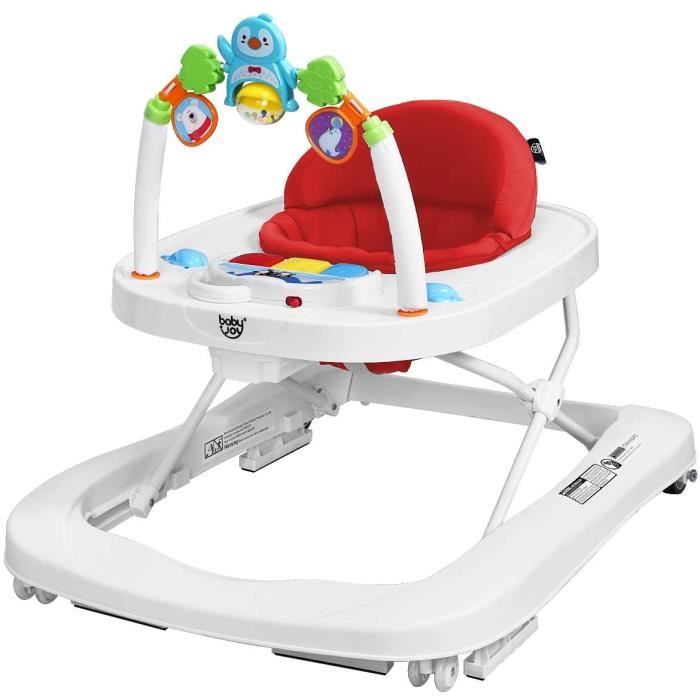 DREAMADE Trotteur/Marcheur Bébé Pliable Evolutif avec Jouets Intéressants,  3 Hauteurs Réglables,4 Roulettes, pour Filles, Garçons 75 - Cdiscount Sport