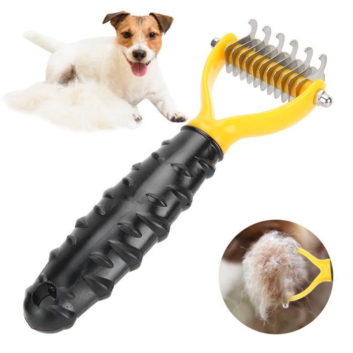 Yum Brosse Peigne Chats Chiens Outil De Toilettage Pour Denouage De Fourrure De Rateau A Noeud Ouvert Pour Animaux A Poils Long Cdiscount