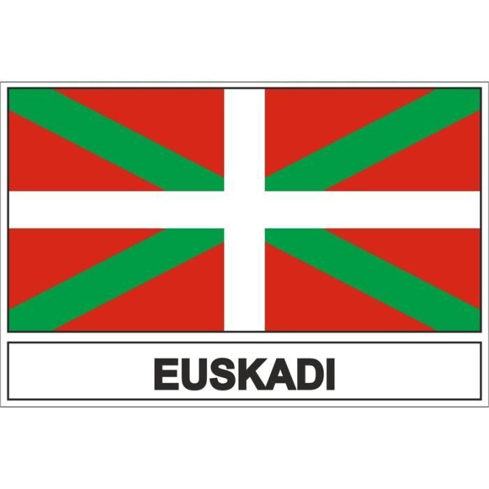 Autocollant sticker drapeau basque pays euskadi