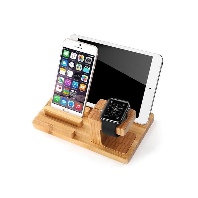 Chargeur en Natural Bamboo Bois support pour Apple Watch / pour iPhone /  iPad - Cdiscount Téléphonie