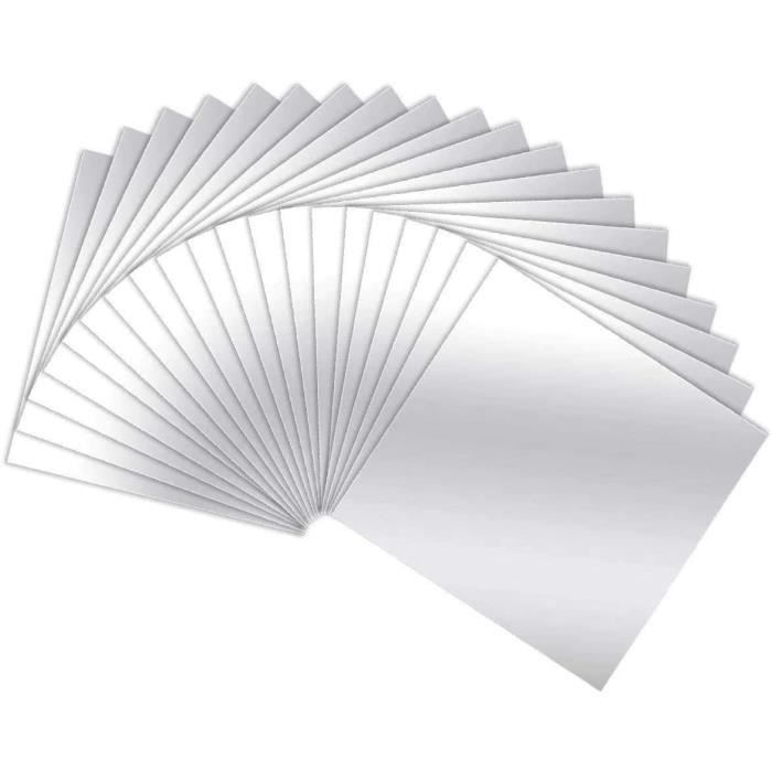 2 Feuilles A3 D'autocollants Miroir - Prédécoupés Adhésifs - Déco Chambre Facile