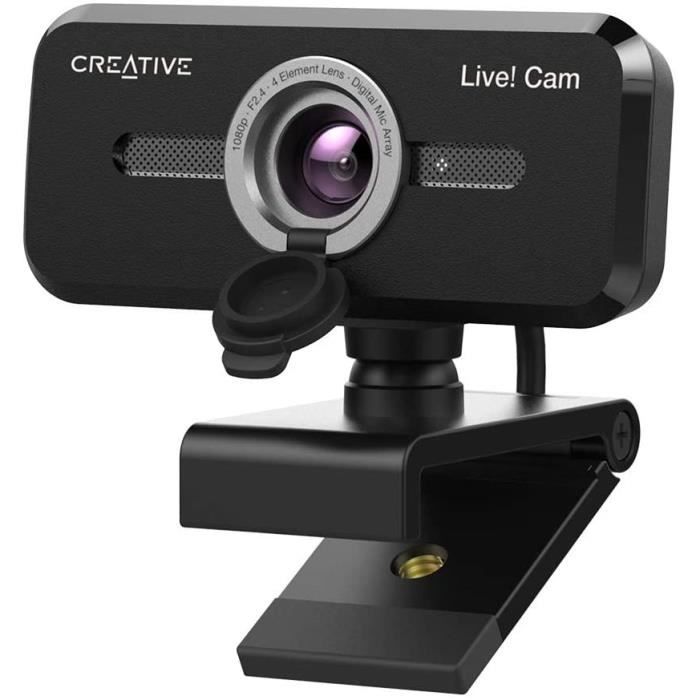 Creative Live! Cam Sync 1080p V2 Webcam USB grand angle avec fonction muet automatique et reduction du bruit pour les appels