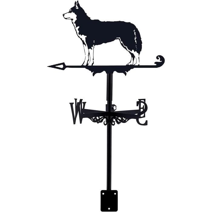 Jardin Métal Animal Girouette en Acier Inoxydable Lapin Forme Girouette
