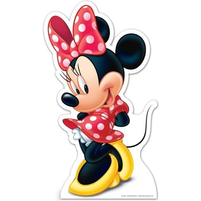 figurine en carton minnie mouse disney - hauteur 100 cm - décoration chambre enfant