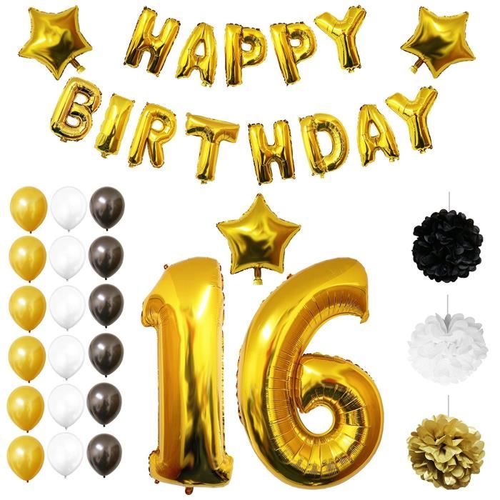 Ballons Happy Birthday 16eme Anniversaire Fournitures Decorations Par Belle Vous Set Tout En Un Gros Ballon Aluminium 16 Ans Achat Vente Ballon Decoratif Cdiscount Ballons Happy Birthday 16eme Anniversaire Fournitures Decorations Par Belle Vous Set Tout En Un Gros Ballon Aluminium 16 Ans Achat Vente Ballon Decoratif Cdiscount