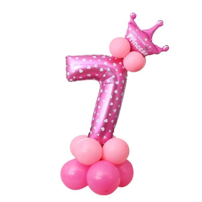 Pinji Ballon En Chiffre Gonflable Enfant Decoration Anniversaire Numero Sept Rose Achat Vente Ballon Decoratif Cdiscount