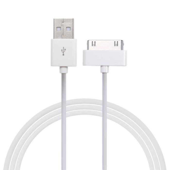 Lot De 10 Câbles USB-A Vers Lightning 3 Mètres - Charge Et Sync - Compatible IPhone/iPad - Blanc