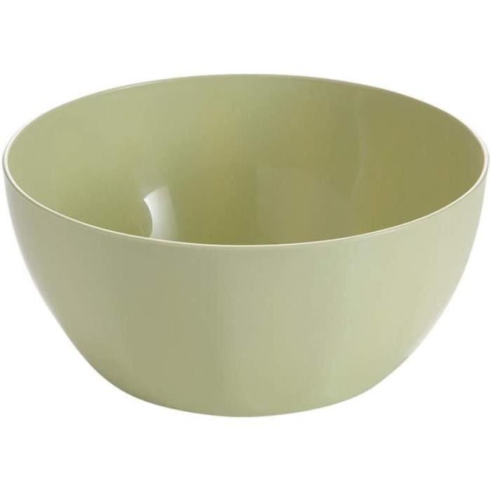 Saladier Bicolore HOME DECO FACTORY - 26 Cm, Design Moderne, Plastique Durable - Couleur Aléatoire (noir/rouge/gris/vert)