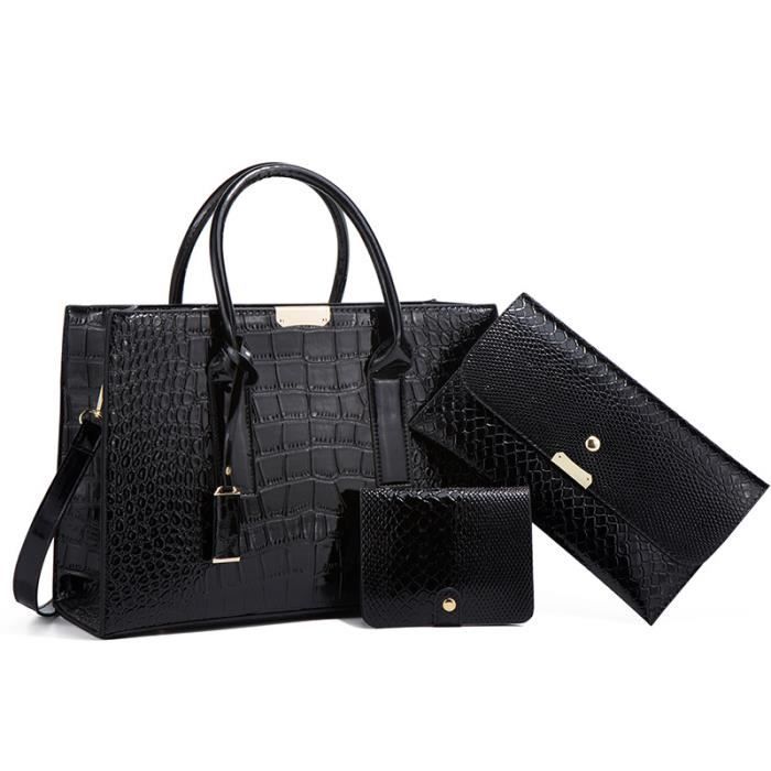 Sac Tote Bandoulière Femme En Cuir PU – Grand Format, Capacité Spacieuse, Pour Travail, Voyages, école