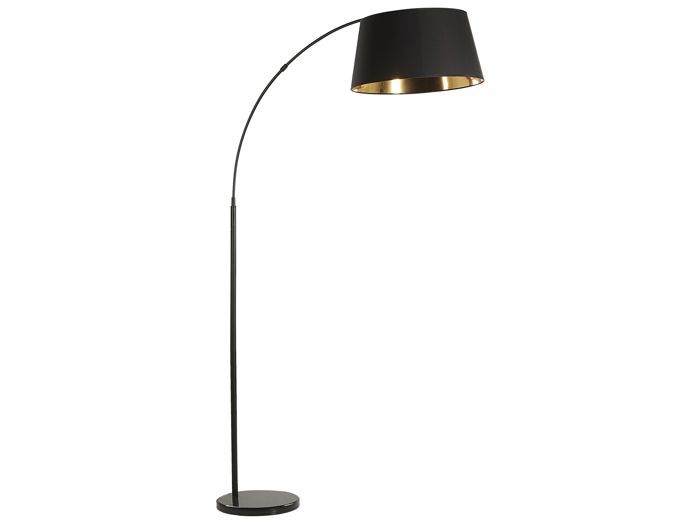 Lampadaire arc noir et cuivre YABUS