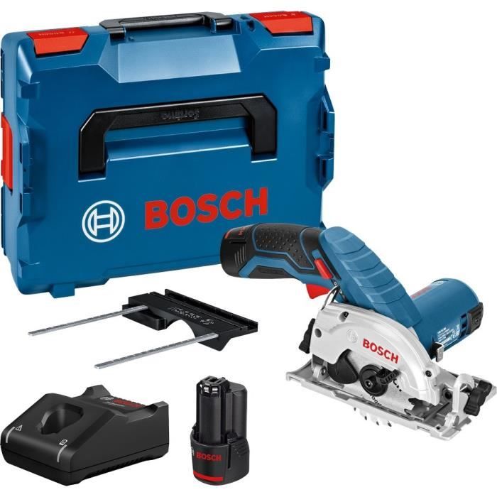 Scie circulaire Bosch Professional GKS 12V-26 sans fil + 2 batteries 30Ah + L-Boxx - 06016A1005