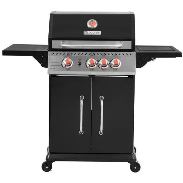 Barbecue gaz BRASERO Perth 3 brûleurs dont 1 latéral Surface